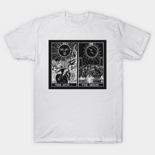 The Sun and Moon Tarot Cards | Pearl & Obsidian T-Shirt